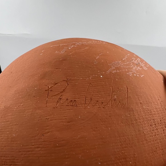 Red Oaks Pam Armbrust Redware Pottery 5 Inch Decorative Plate Noah's Ark - Picture 4 of 10